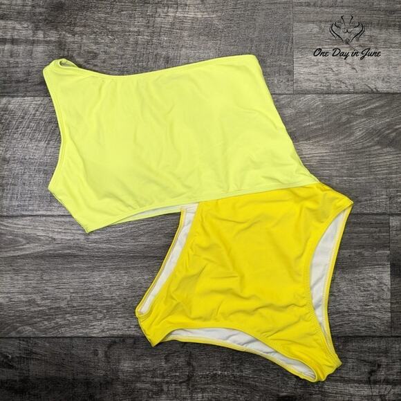SweatyRocks One Shoulder One Piece Swimsuit Size XL - Picture 3 of 6